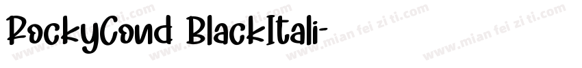 RockyCond BlackItali字体转换